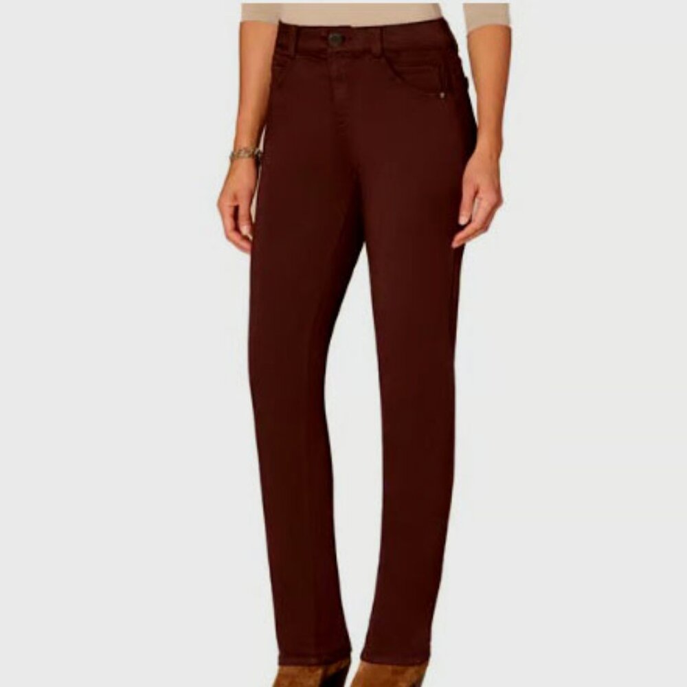Democracy Ab Technology Maroon Skinny Jeans Women Shaping Stretch 2